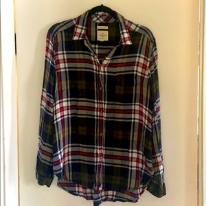 American Eagle Boyfriend Fit Plaid Flannel